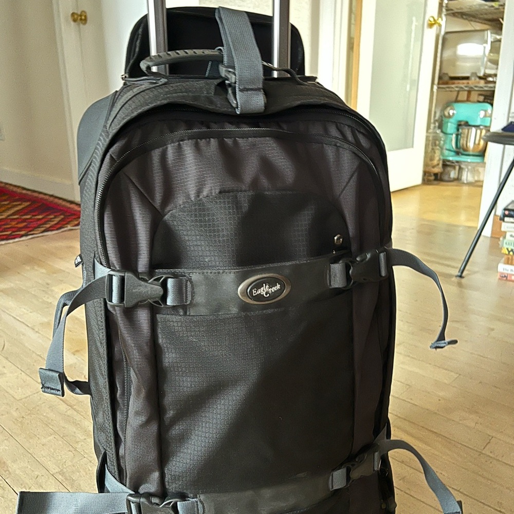Eagle Creek Black Travel Carry-On Rolling with Backpack roller